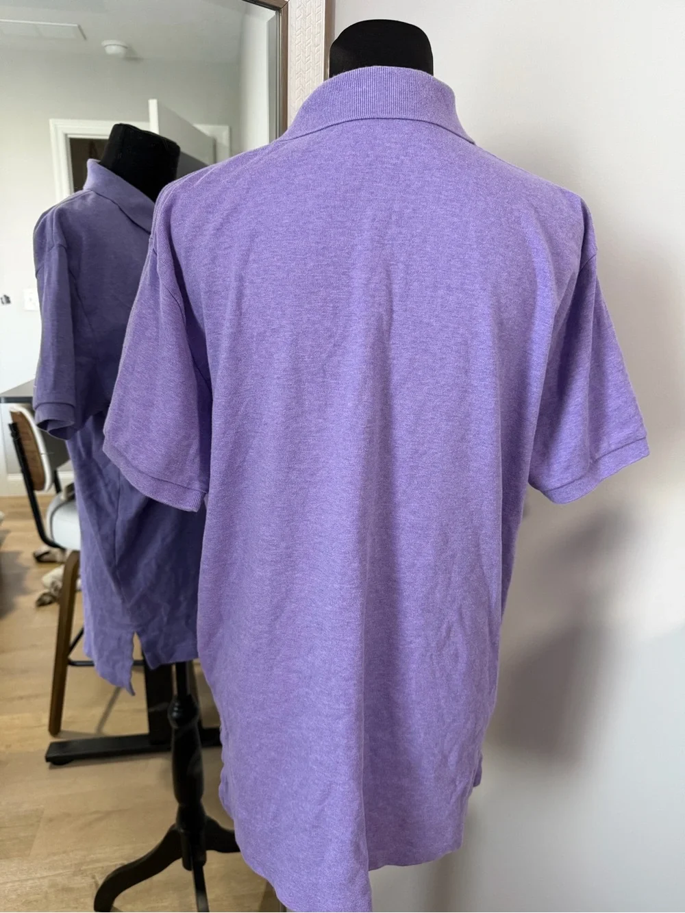 Ralph Lauren Men’s Lavender Short-Sleeve Polo with Green Pony